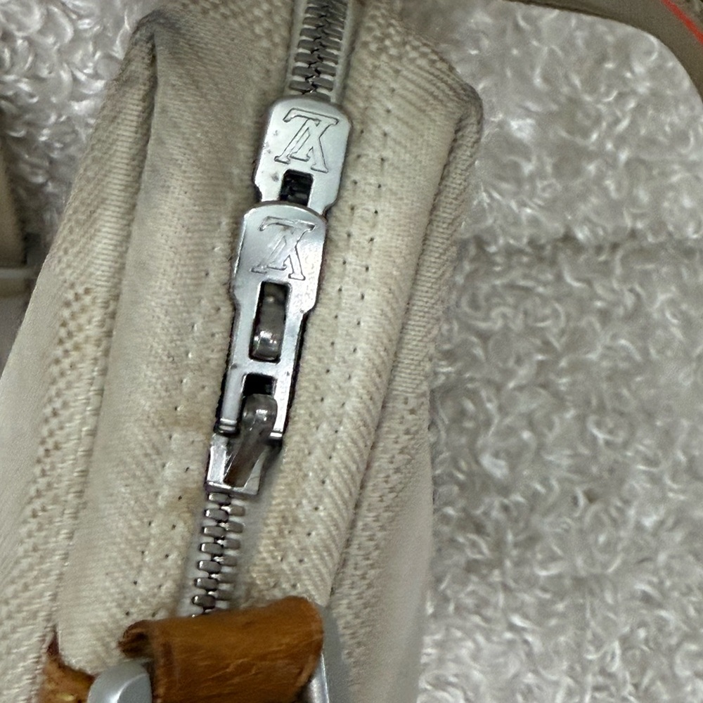 Louis Vuitton Gray and Brown Messenger Bag with Leather Accents - Picture 8 of 14